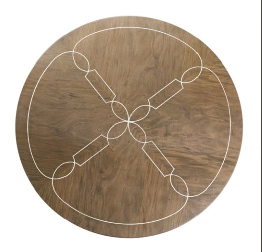 AICO Villa Cherie Round Dining Table in Hazelnut - Visions in Furniture (La Mirada, CA)