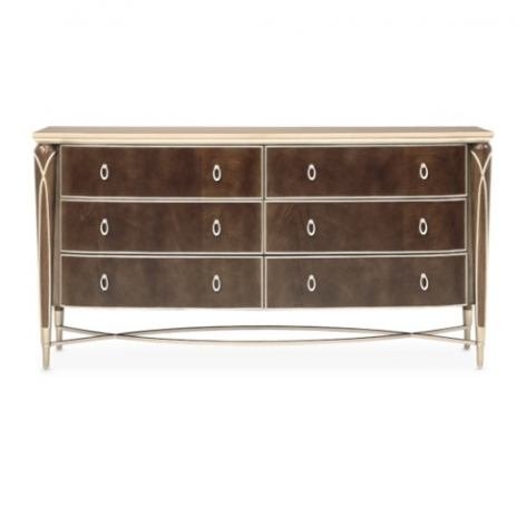 AICO Villa Cherie Dresser in Hazelnut - Visions in Furniture (La Mirada, CA)