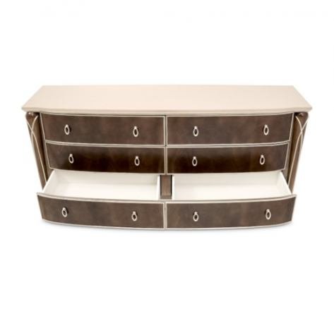 AICO Villa Cherie Dresser in Hazelnut - Visions in Furniture (La Mirada, CA)