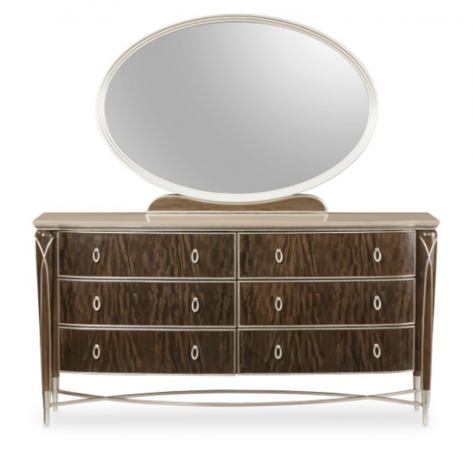 AICO Villa Cherie Dresser in Hazelnut - Visions in Furniture (La Mirada, CA)