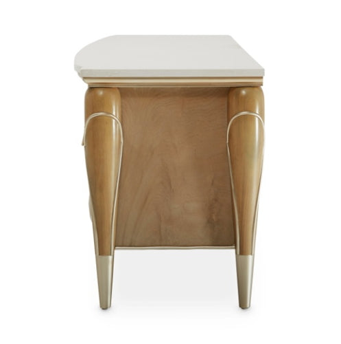 AICO Villa Cherie Media Cabinet in Caramel - Visions in Furniture (La Mirada, CA)