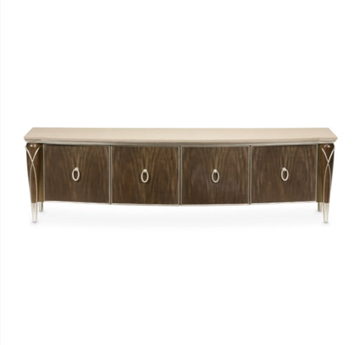 AICO Villa Cherie Media Cabinet in Hazelnut - Visions in Furniture (La Mirada, CA)