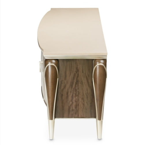 AICO Villa Cherie Media Cabinet in Hazelnut - Visions in Furniture (La Mirada, CA)