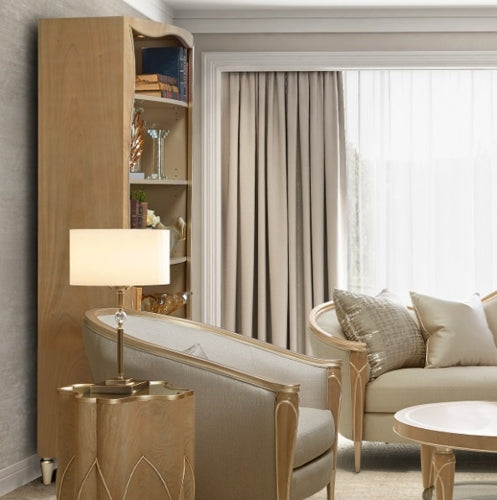 AICO Villa Cherie Bookcase in Caramel - Visions in Furniture (La Mirada, CA)