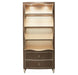 AICO Villa Cherie Bookcase in Hazelnut - Visions in Furniture (La Mirada, CA)