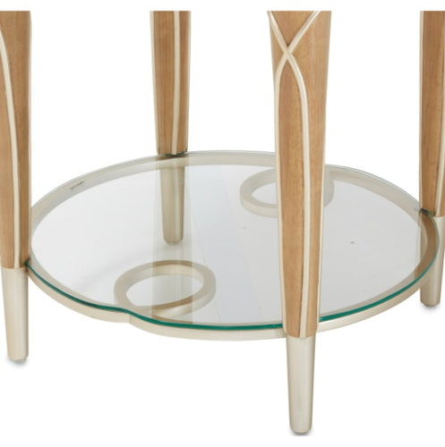 AICO Villa Cherie End Table in Caramel - Visions in Furniture (La Mirada, CA)