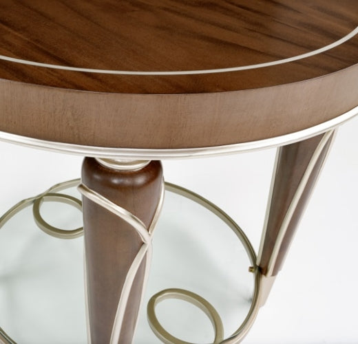 AICO Villa Cherie End Table in Hazelnut - Visions in Furniture (La Mirada, CA)