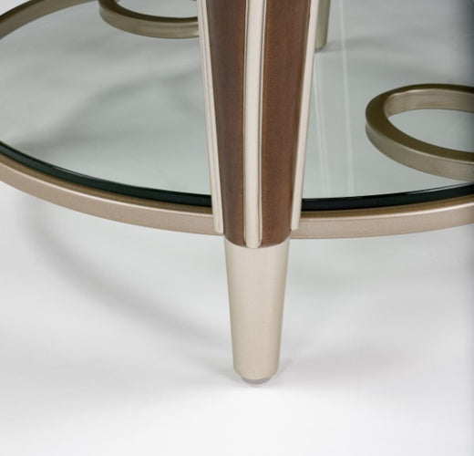 AICO Villa Cherie End Table in Hazelnut - Visions in Furniture (La Mirada, CA)