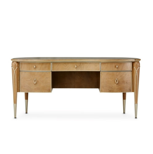 AICO Villa Cherie Desk in Caramel - Visions in Furniture (La Mirada, CA)