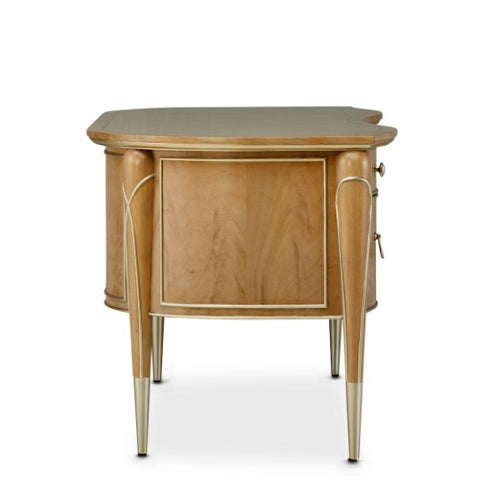 AICO Villa Cherie Desk in Caramel - Visions in Furniture (La Mirada, CA)