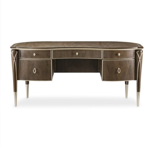 AICO Villa Cherie Desk in Hazelnut - Visions in Furniture (La Mirada, CA)