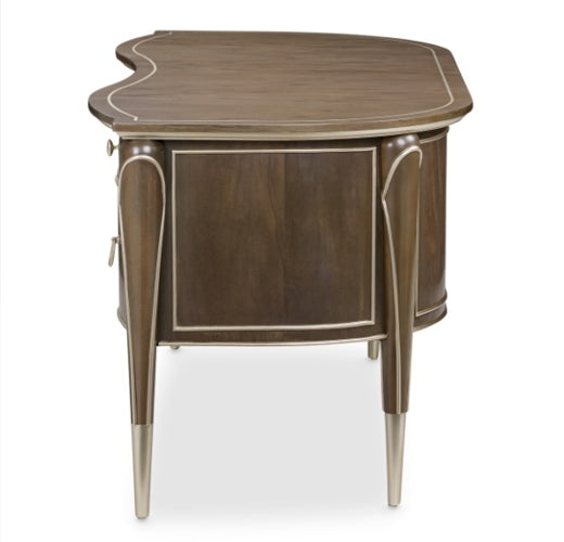 AICO Villa Cherie Desk in Hazelnut - Visions in Furniture (La Mirada, CA)