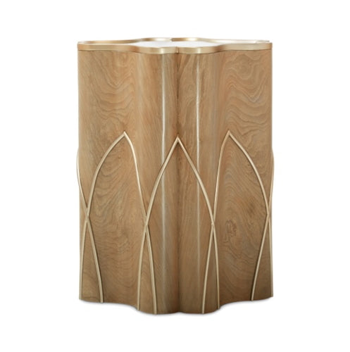 AICO Villa Cherie Chairside Table in Caramel - Visions in Furniture (La Mirada, CA)