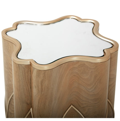 AICO Villa Cherie Chairside Table in Caramel - Visions in Furniture (La Mirada, CA)