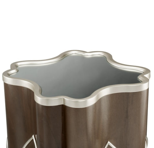 AICO Villa Cherie Chairside Table in Hazelnut - Visions in Furniture (La Mirada, CA)