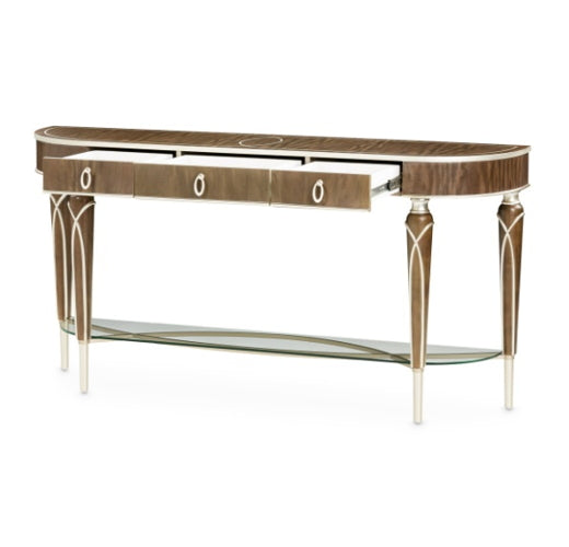 AICO Villa Cherie Console Table in Hazelnut - Visions in Furniture (La Mirada, CA)