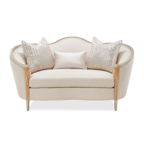 AICO Villa Cherie Loveseat in Caramel - Visions in Furniture (La Mirada, CA)