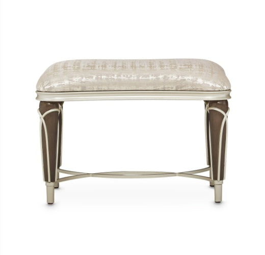 AICO Villa Cherie Ottoman in Hazelnut - Visions in Furniture (La Mirada, CA)