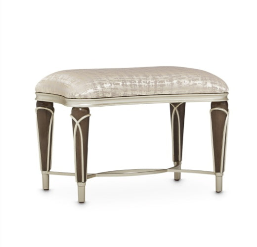 AICO Villa Cherie Ottoman in Hazelnut - Visions in Furniture (La Mirada, CA)