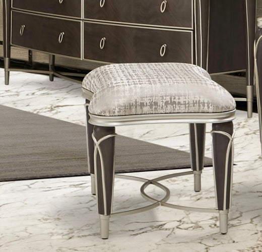AICO Villa Cherie Ottoman in Hazelnut - Visions in Furniture (La Mirada, CA)