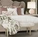 AICO Villa Cherie Tufted Bed Bench in Hazelnut - Visions in Furniture (La Mirada, CA)