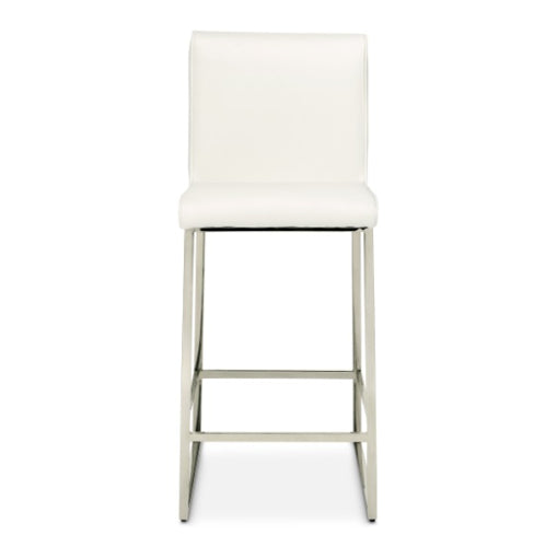 AICO Furniture State St.Counter Height Chair in Glossy White - Visions in Furniture (La Mirada, CA)