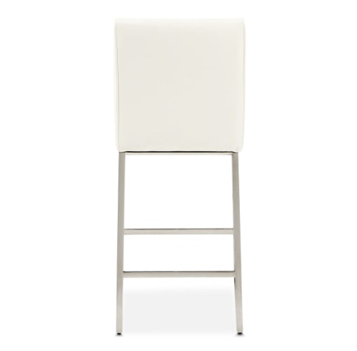 AICO Furniture State St.Counter Height Chair in Glossy White - Visions in Furniture (La Mirada, CA)