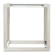 AICO Furniture State St. Square End Table in Stainless Steel - Visions in Furniture (La Mirada, CA)