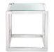 AICO Furniture State St. Square End Table in Stainless Steel - Visions in Furniture (La Mirada, CA)