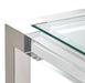 AICO Furniture State St. Square End Table in Stainless Steel - Visions in Furniture (La Mirada, CA)