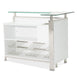 AICO Furniture State St. Bar Table in Glossy White - Visions in Furniture (La Mirada, CA)