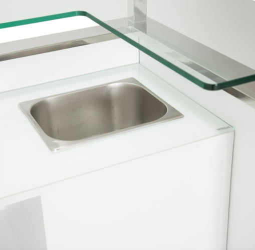 AICO Furniture State St. Bar Table in Glossy White - Visions in Furniture (La Mirada, CA)