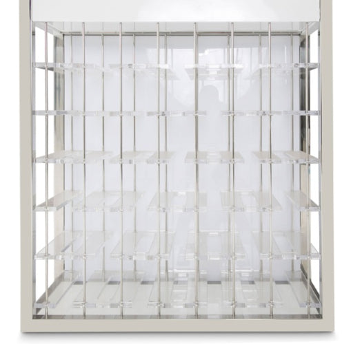 AICO Furniture State St. Wall Bar in Glossy White - Visions in Furniture (La Mirada, CA)