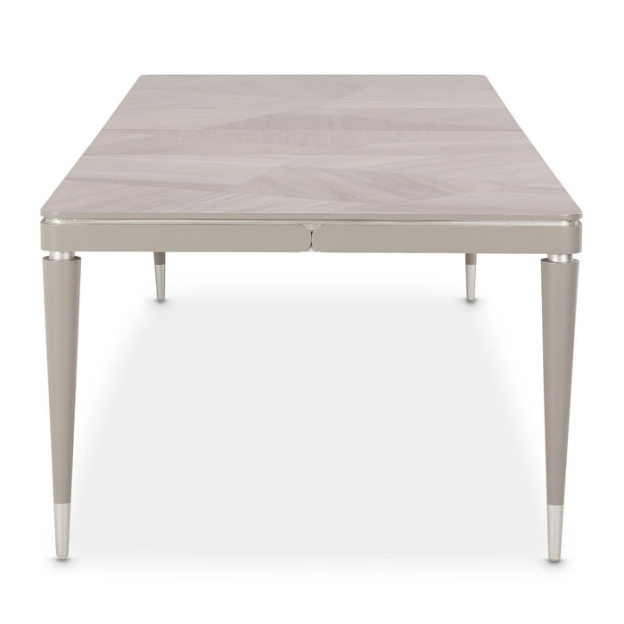 AICO Lanterna Rectangular Dining Table in Silver Mist - Visions in Furniture (La Mirada, CA)