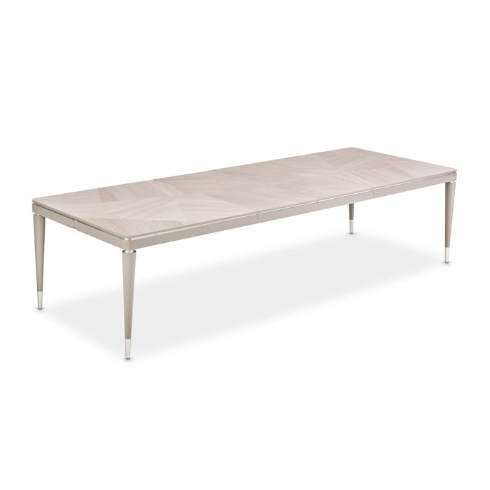 AICO Lanterna Rectangular Dining Table in Silver Mist - Visions in Furniture (La Mirada, CA)
