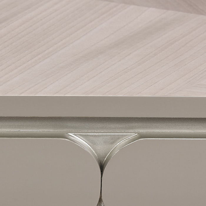 AICO Lanterna Rectangular Dining Table in Silver Mist - Visions in Furniture (La Mirada, CA)