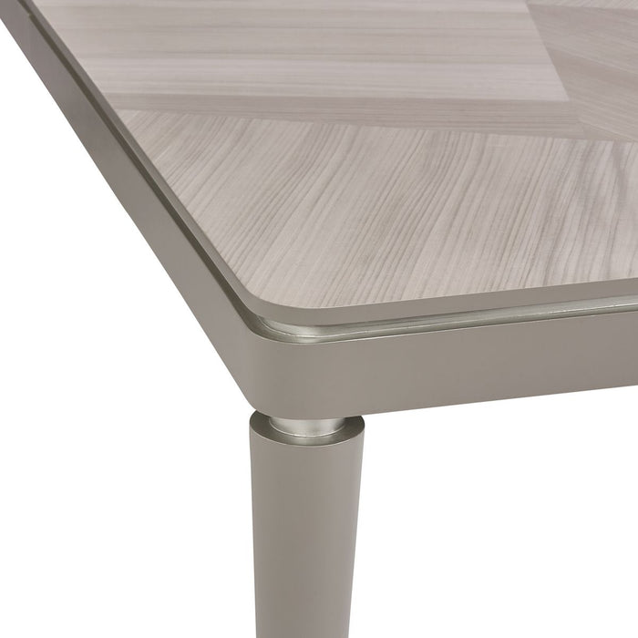 AICO Lanterna Rectangular Dining Table in Silver Mist - Visions in Furniture (La Mirada, CA)