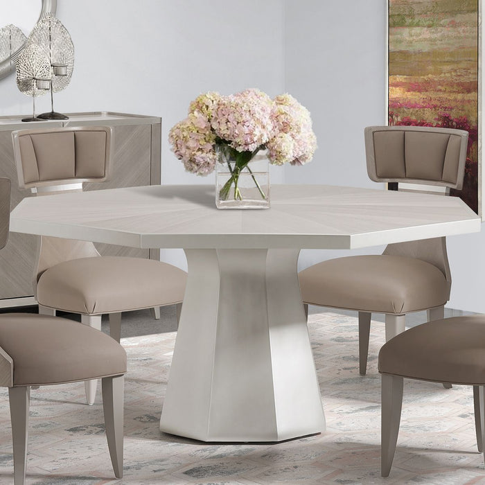 AICO Lanterna Octagon Dining Table in Silver Mist - Visions in Furniture (La Mirada, CA)