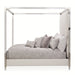 AICO Penthouse King Canopy Channel Tufted Upholstered Bed in Ash Gray - Visions in Furniture (La Mirada, CA)