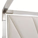 AICO Penthouse/Lanterna King Canopy Channel Tufted Upholstered Bed in Silver Mist - Visions in Furniture (La Mirada, CA)