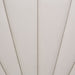 AICO Penthouse/Lanterna King Canopy Channel Tufted Upholstered Bed in Silver Mist - Visions in Furniture (La Mirada, CA)