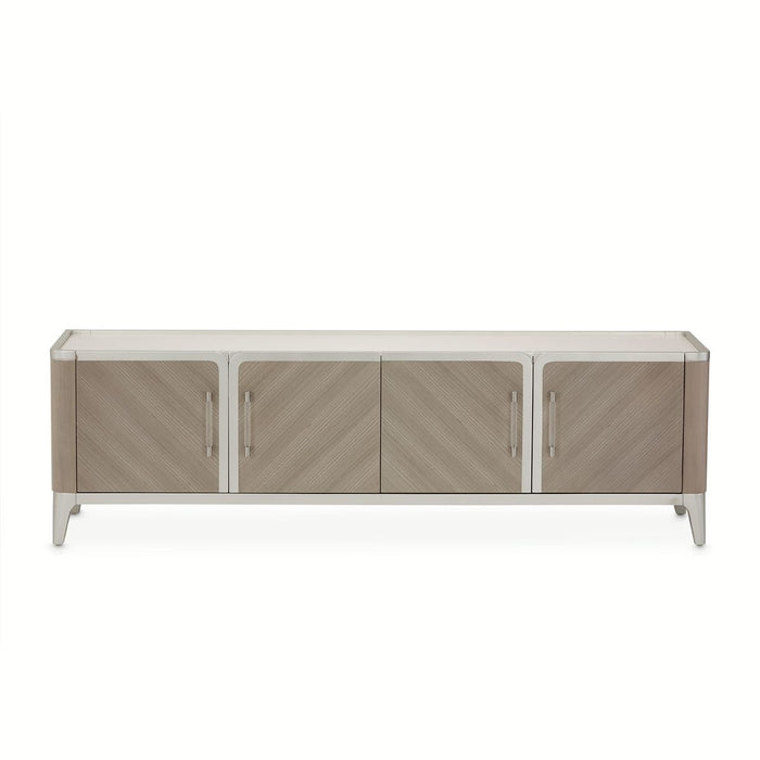 AICO Lanterna Media Cabinet in Silver Mist - Visions in Furniture (La Mirada, CA)
