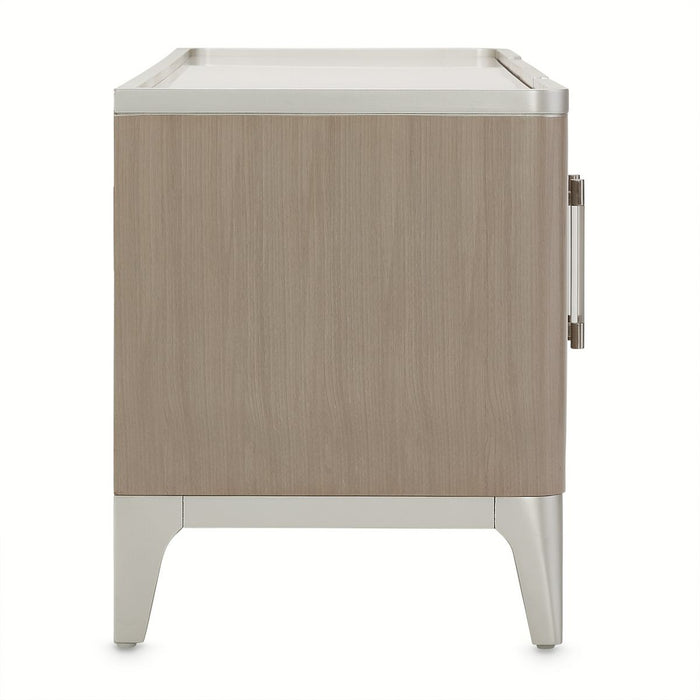 AICO Lanterna Media Cabinet in Silver Mist - Visions in Furniture (La Mirada, CA)