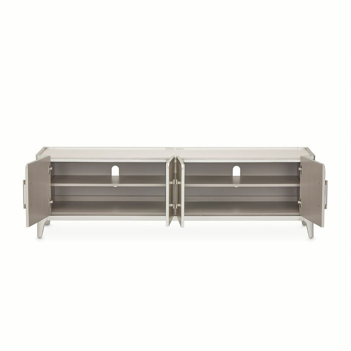 AICO Lanterna Media Cabinet in Silver Mist - Visions in Furniture (La Mirada, CA)