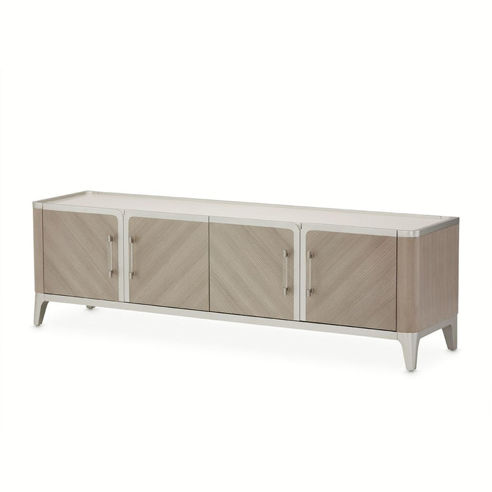 AICO Lanterna Media Cabinet in Silver Mist - Visions in Furniture (La Mirada, CA)