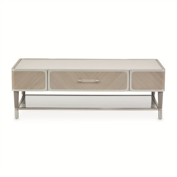 AICO Lanterna Cocktail Table in Silver Mist - Visions in Furniture (La Mirada, CA)