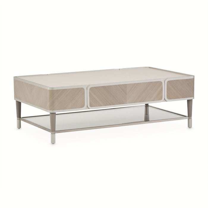 AICO Lanterna Cocktail Table in Silver Mist - Visions in Furniture (La Mirada, CA)