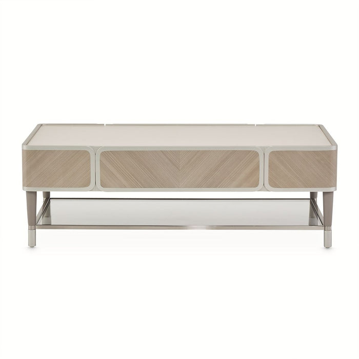 AICO Lanterna Cocktail Table in Silver Mist - Visions in Furniture (La Mirada, CA)