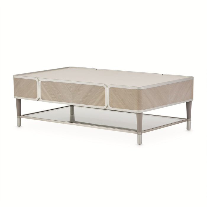 AICO Lanterna Cocktail Table in Silver Mist - Visions in Furniture (La Mirada, CA)