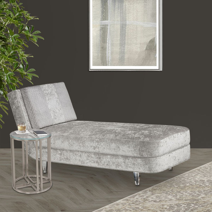 AICO Lanterna Chairside Table in Silver Mist - Visions in Furniture (La Mirada, CA)